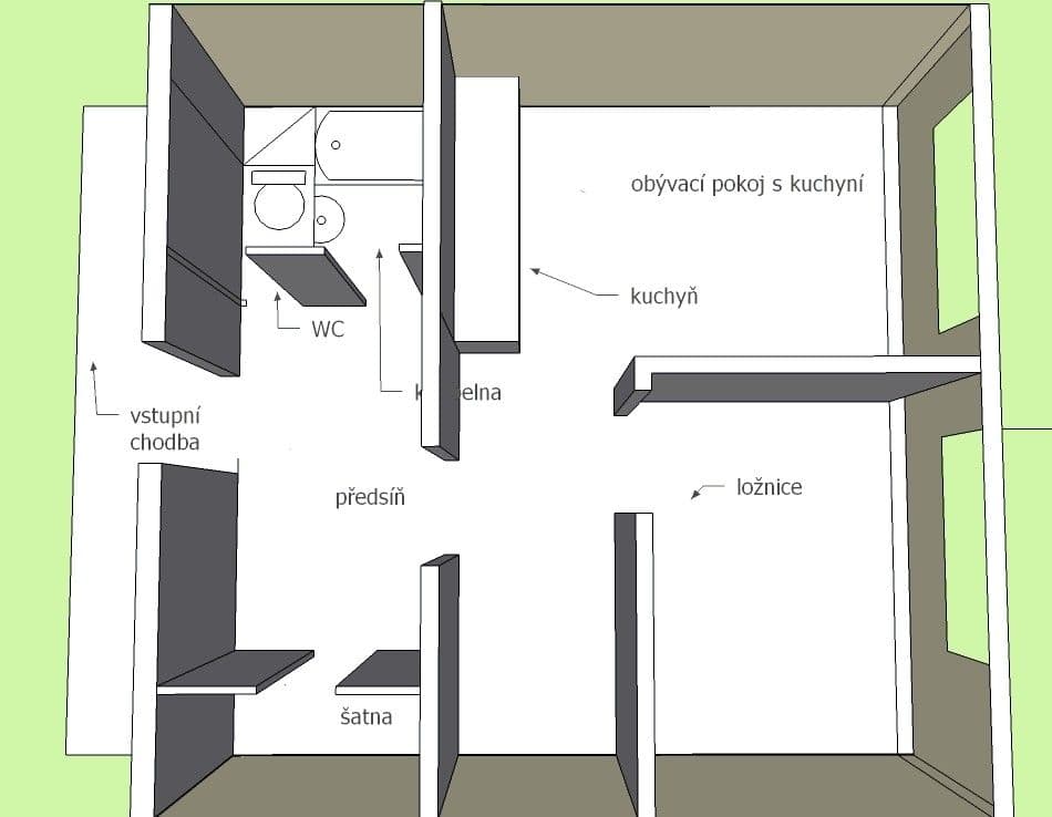 Prenájom bytu 2-izbový 41 m², Makovského, Praha, Praha Prenájom bytu 2-izbový 41 m², Makovského, Praha, Praha