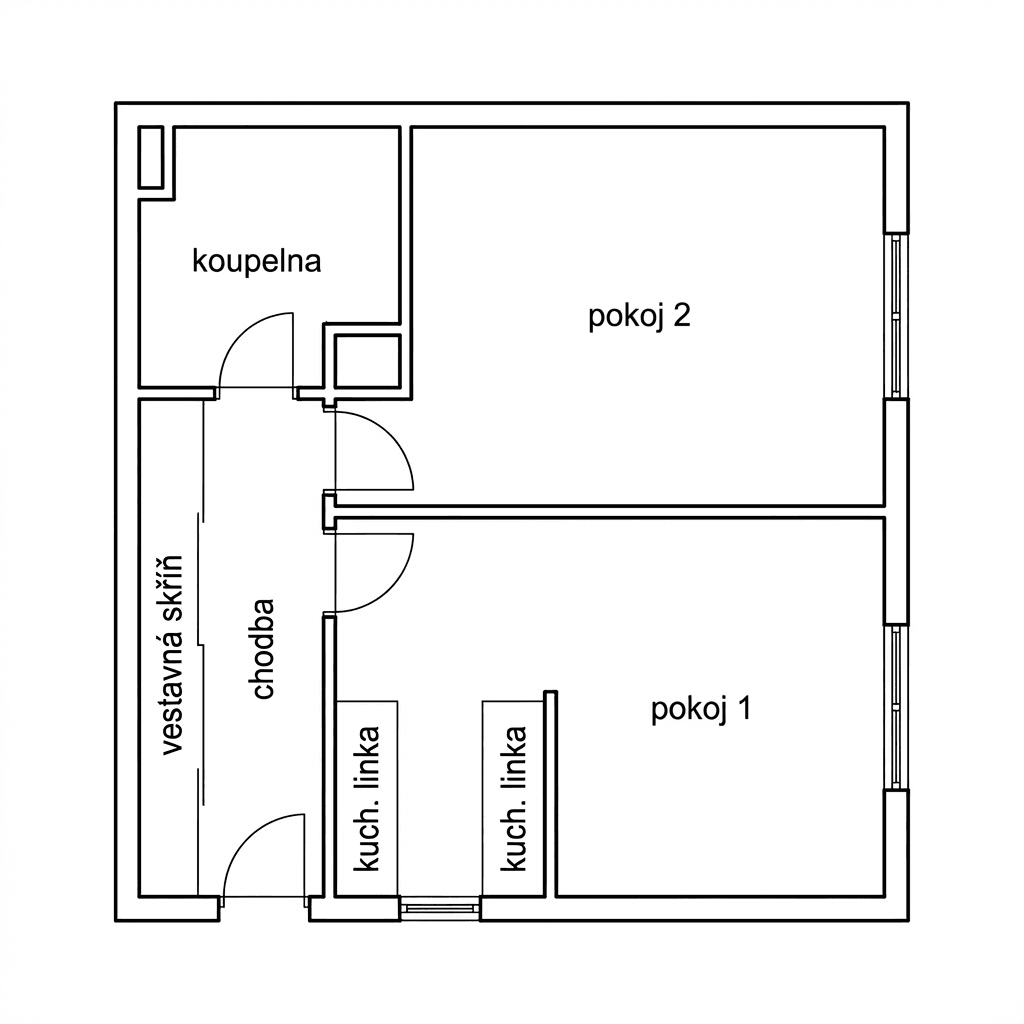Prenájom bytu 2-izbový 45 m², Na Louži, Praha, Praha Prenájom bytu 2-izbový 45 m², Na Louži, Praha, Praha