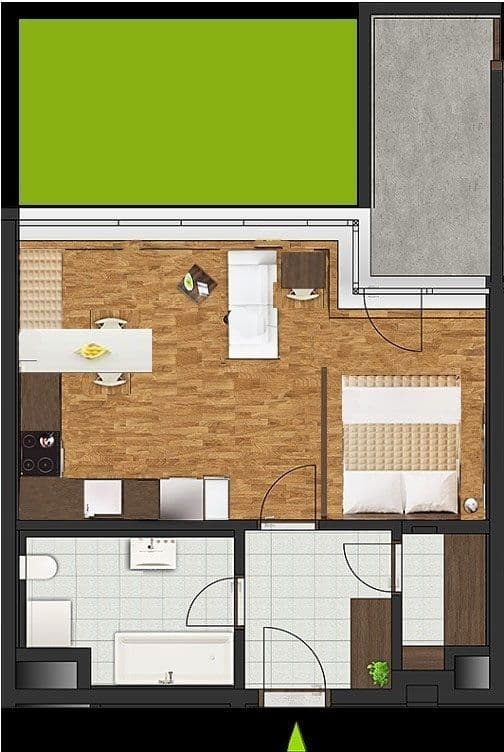 Prenájom bytu Garsoniéra 43 m², Na Hřebenkách, Praha, Praha Prenájom bytu Garsoniéra 43 m², Na Hřebenkách, Praha, Praha