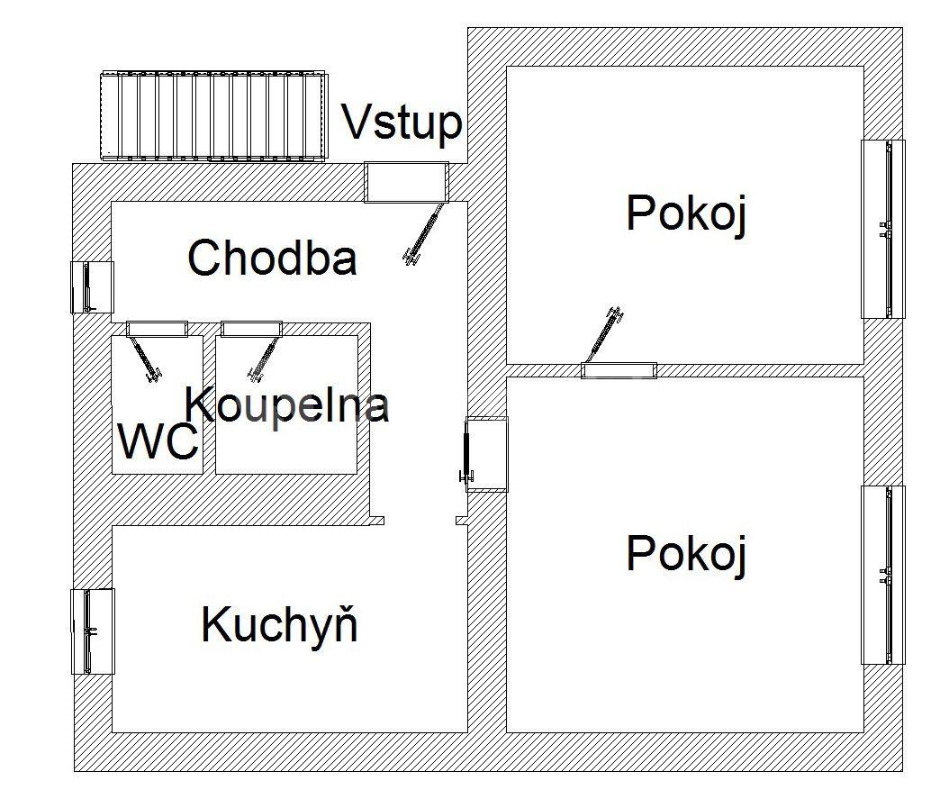 Prenájom bytu 2-izbový 60 m², Karla Hynka Máchy, Moravský Krumlov, Jihomoravský kraj