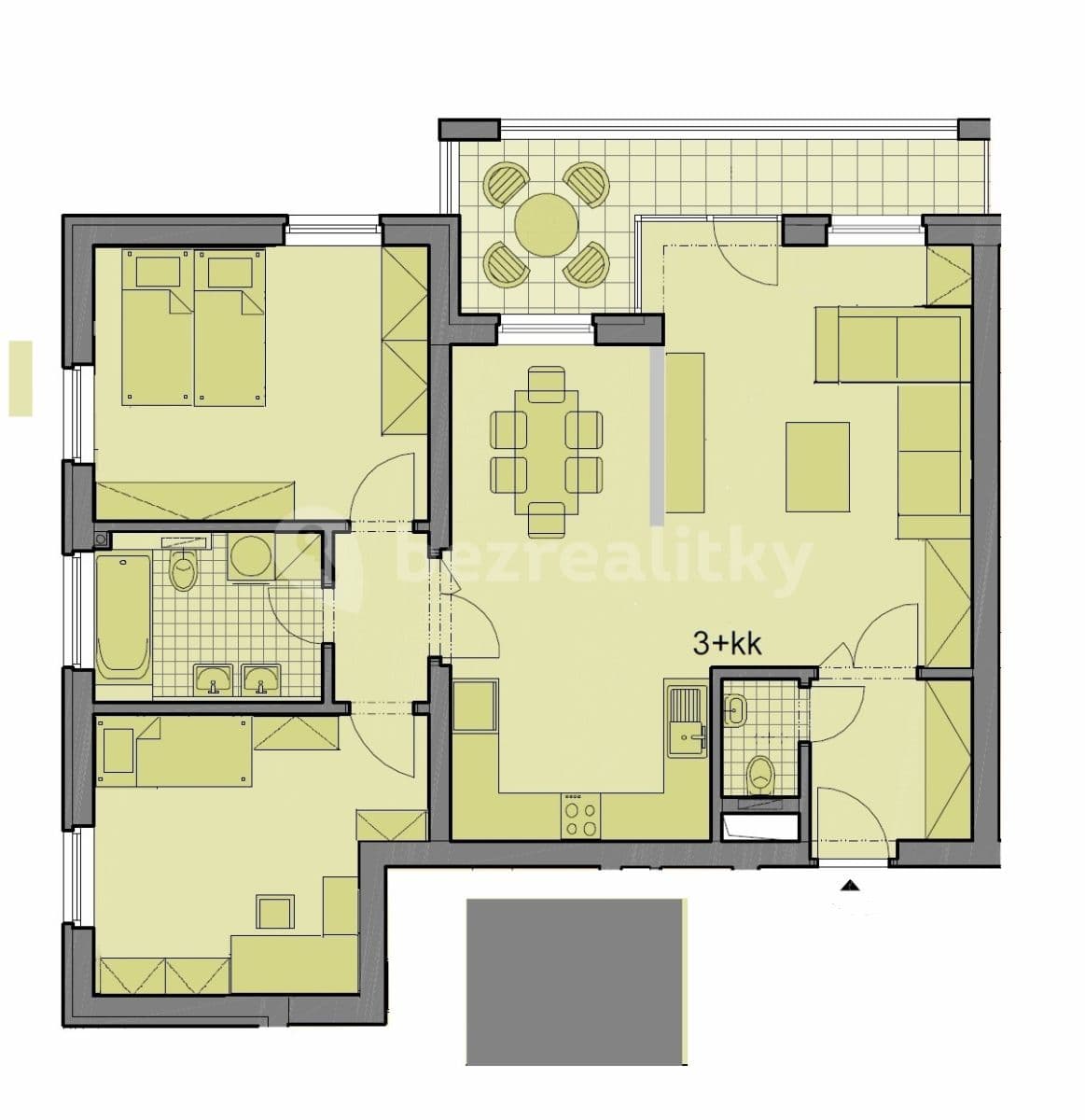 Prenájom bytu 3-izbový 92 m², K Náhonu, Praha, Praha Prenájom bytu 3-izbový 92 m², K Náhonu, Praha, Praha