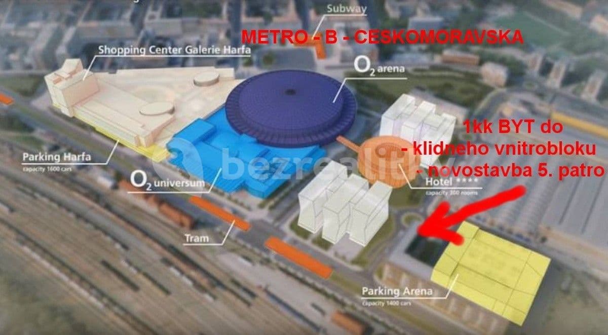 Prenájom bytu 1-izbový 33 m², Českomoravská, Praha, Praha Prenájom bytu 1-izbový 33 m², Českomoravská, Praha, Praha