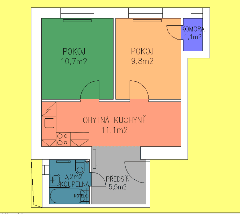 Prenájom bytu 2-izbový 41 m², Pod vilami, Praha, Praha Prenájom bytu 2-izbový 41 m², Pod vilami, Praha, Praha