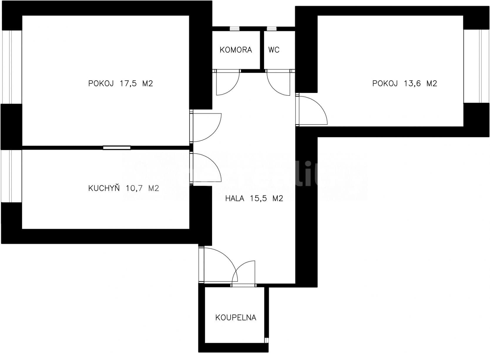 Prenájom bytu 2-izbový 62 m², U Svobodárny, Praha, Praha Prenájom bytu 2-izbový 62 m², U Svobodárny, Praha, Praha