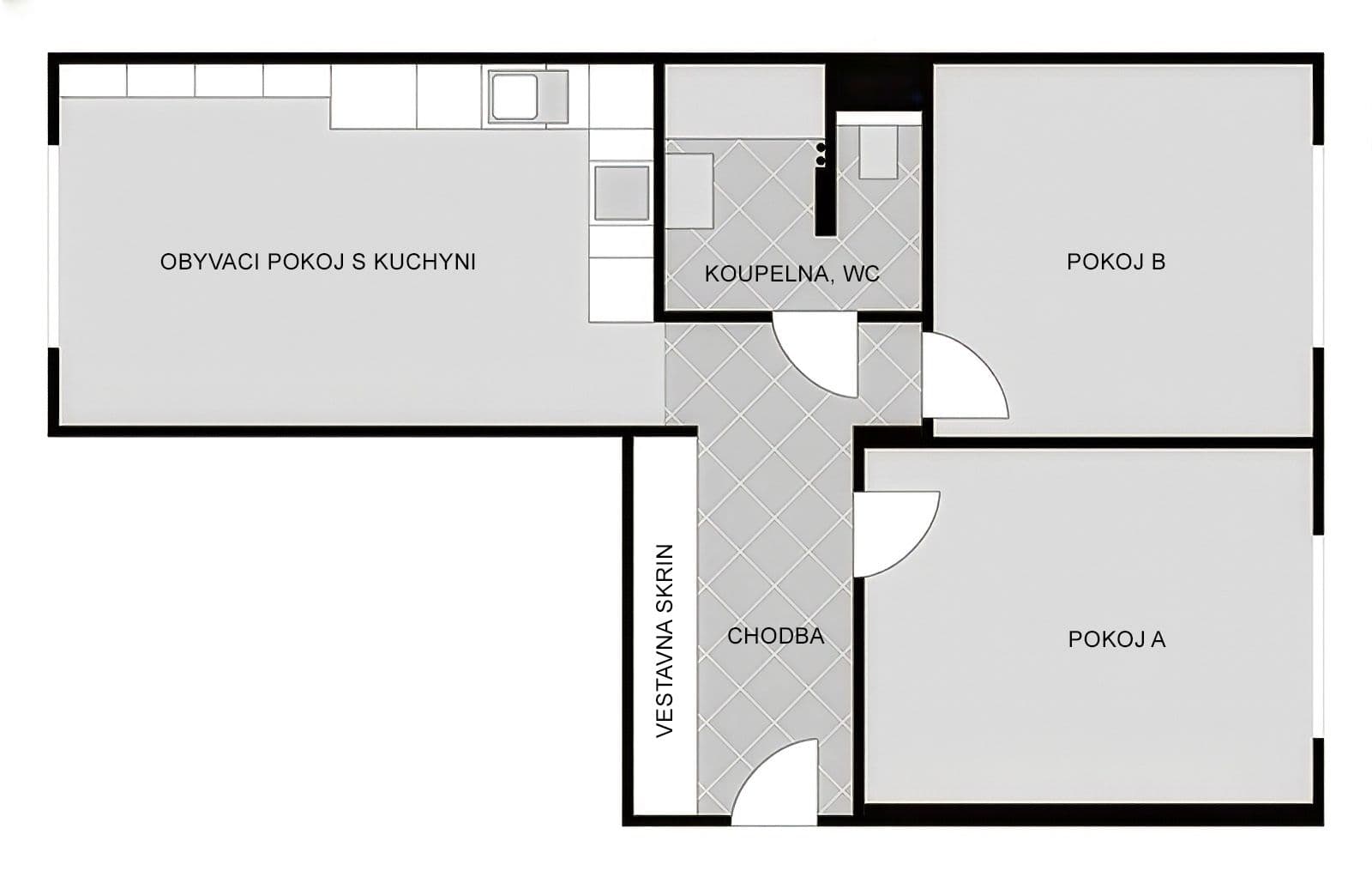 Prenájom bytu 3-izbový 62 m², Jakutská, Praha, Praha Prenájom bytu 3-izbový 62 m², Jakutská, Praha, Praha