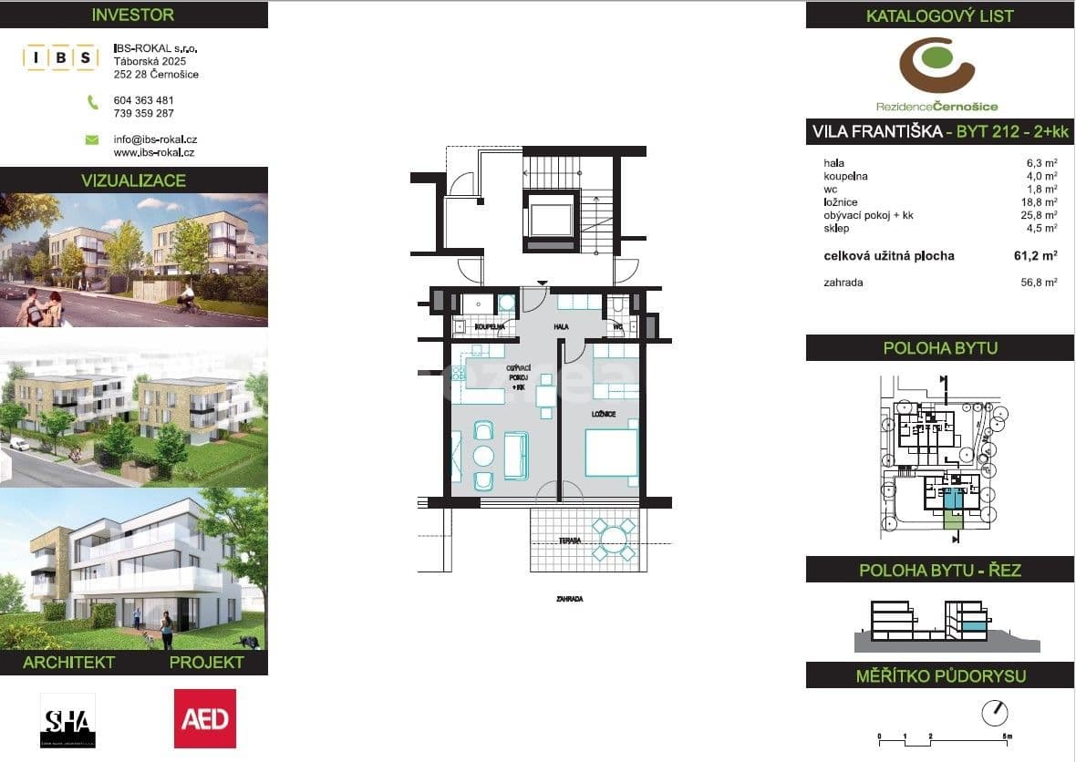 Prenájom bytu 2-izbový 61 m², Mokropeská, Černošice, Středočeský kraj Prenájom bytu 2-izbový 61 m², Mokropeská, Černošice, Středočeský kraj