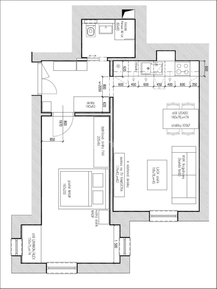 Prenájom bytu 2-izbový 49 m², Březinova, Praha, Praha Prenájom bytu 2-izbový 49 m², Březinova, Praha, Praha