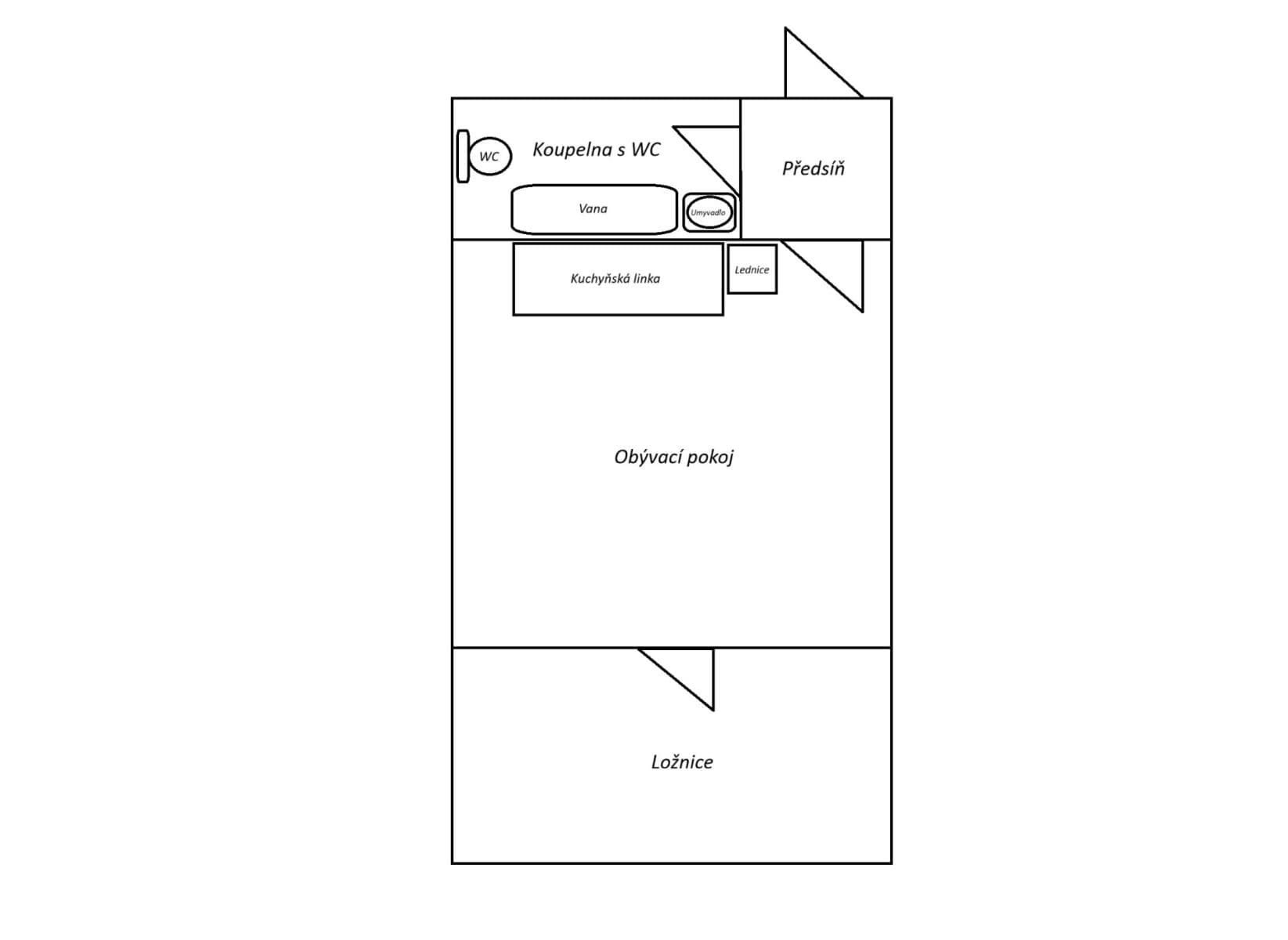 Prenájom bytu 2-izbový 42 m², U Nových domů III, Praha, Praha Prenájom bytu 2-izbový 42 m², U Nových domů III, Praha, Praha