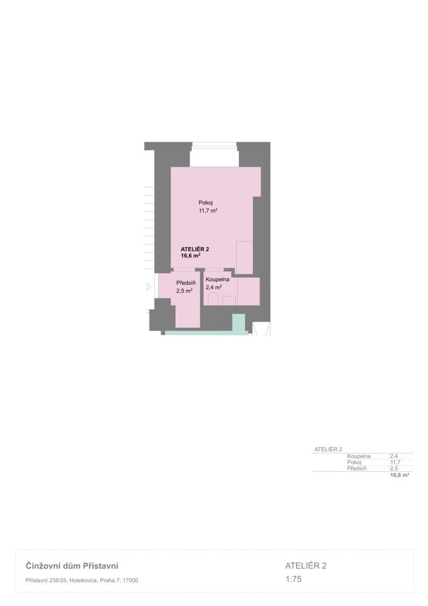 Prenájom bytu 1-izbový 18 m², Přístavní, Praha, Praha Prenájom bytu 1-izbový 18 m², Přístavní, Praha, Praha