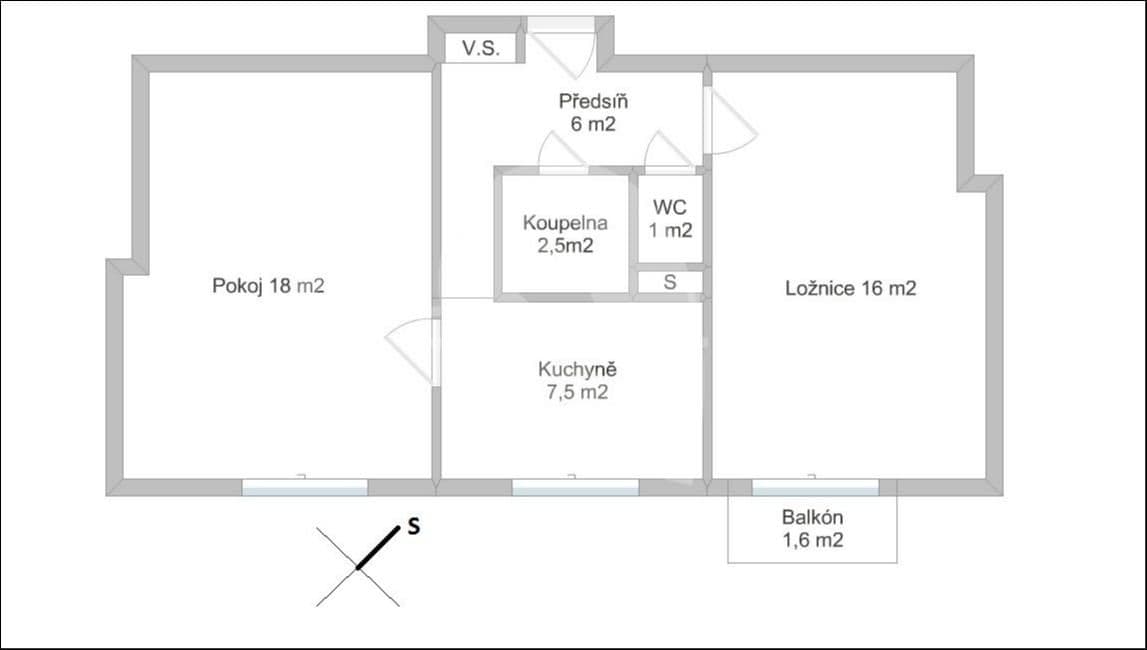 Prenájom bytu 2-izbový 50 m², Nad Zlíchovem, Praha, Praha