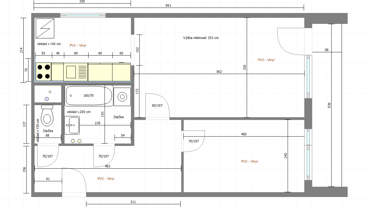 Prenájom bytu 2-izbový 51 m², Vodnická, Praha, Praha Prenájom bytu 2-izbový 51 m², Vodnická, Praha, Praha