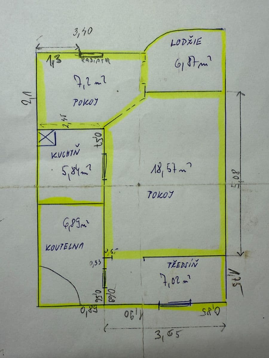 Prenájom bytu 2-izbový 45 m², Volutová, Praha, Praha Prenájom bytu 2-izbový 45 m², Volutová, Praha, Praha