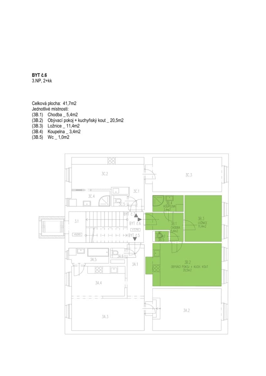 Prenájom bytu 2-izbový 41 m², Bořivojova, Praha, Praha Prenájom bytu 2-izbový 41 m², Bořivojova, Praha, Praha