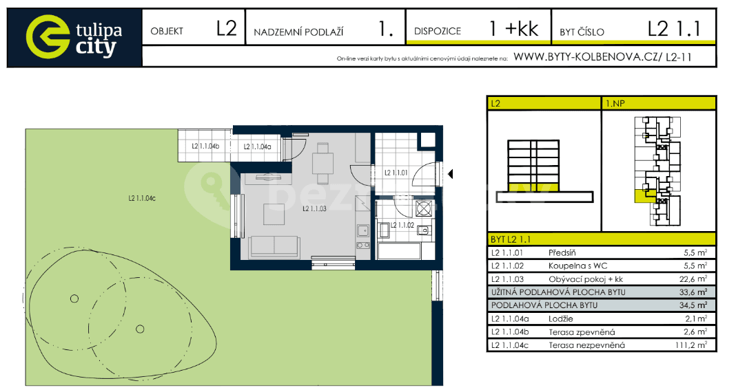 Prenájom bytu 35 m², Strnadových, Praha, Praha Prenájom bytu 35 m², Strnadových, Praha, Praha
