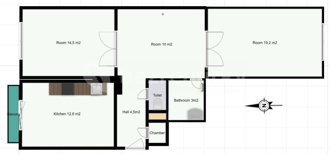 Prenájom bytu 2-izbový 72 m², Vinohradská, Praha, Praha Prenájom bytu 2-izbový 72 m², Vinohradská, Praha, Praha