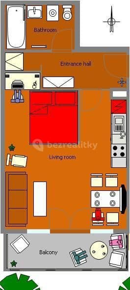 Prenájom bytu 1-izbový 45 m², Plzeňská, Praha, Praha Prenájom bytu 1-izbový 45 m², Plzeňská, Praha, Praha