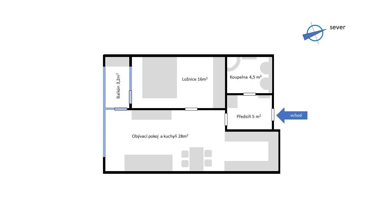Prenájom bytu 2-izbový 58 m², Pod radnicí, Praha, Praha Prenájom bytu 2-izbový 58 m², Pod radnicí, Praha, Praha