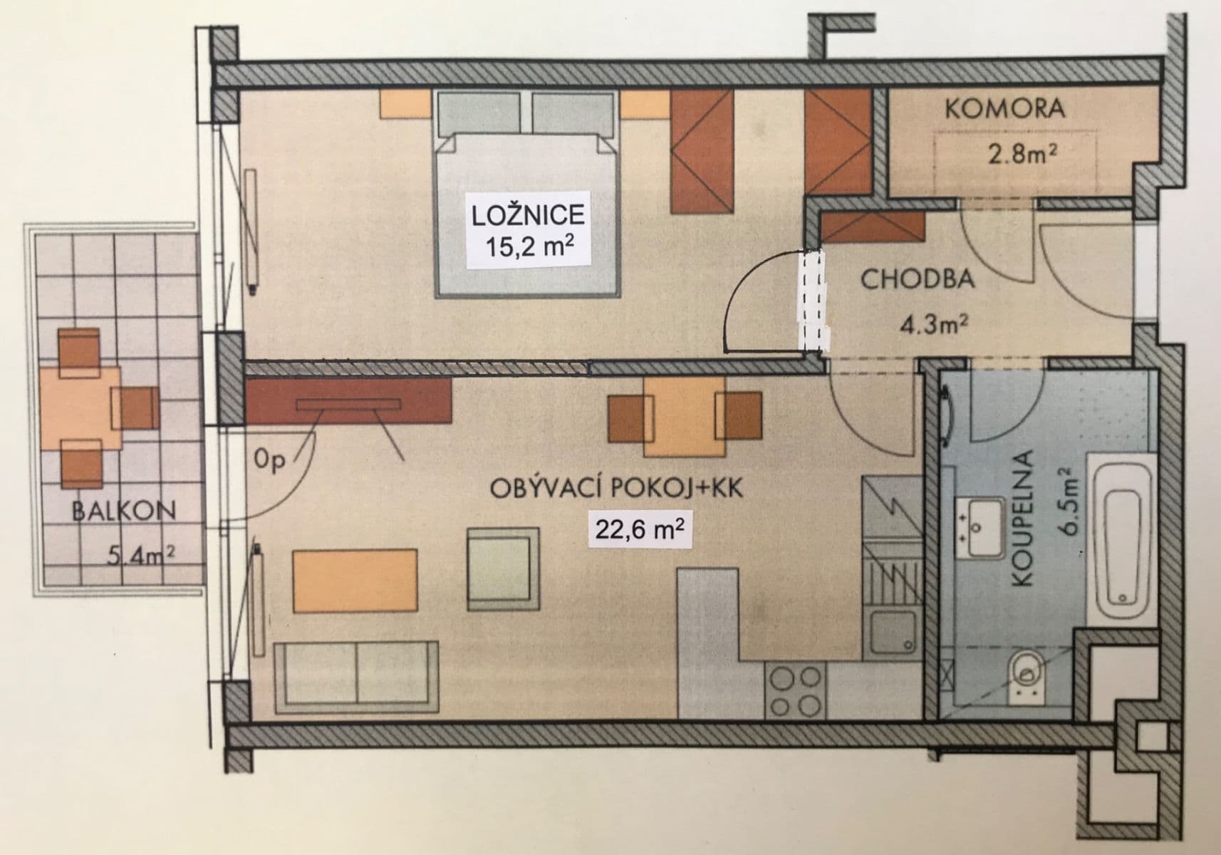 Prenájom bytu 2-izbový 59 m², Zakšínská, Praha, Praha Prenájom bytu 2-izbový 59 m², Zakšínská, Praha, Praha