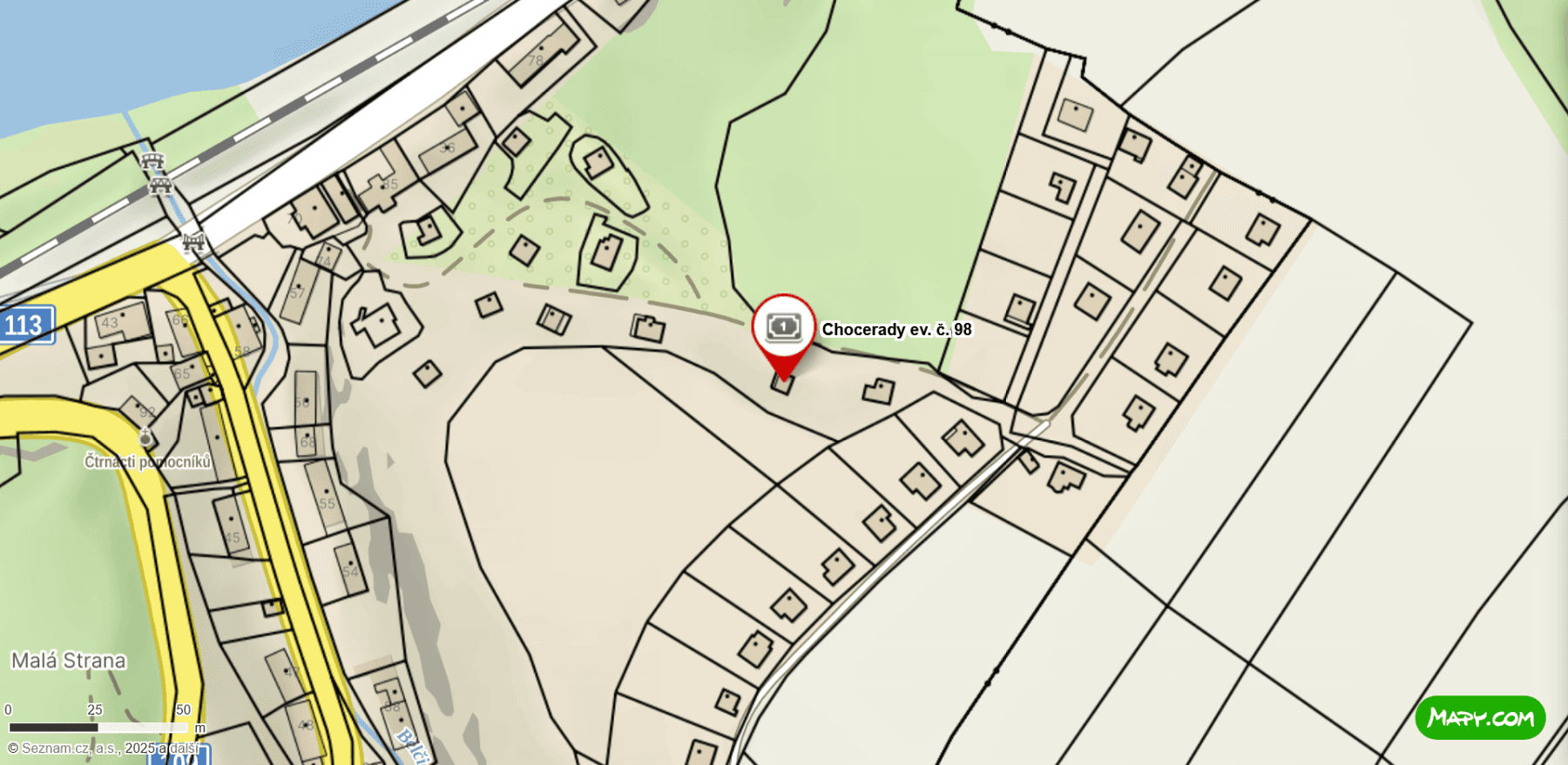 Predaj rekreačného objektu 26 m², pozemek 556 m², Chocerady, Středočeský kraj Predaj rekreačného objektu 26 m², pozemek 556 m², Chocerady, Středočeský kraj