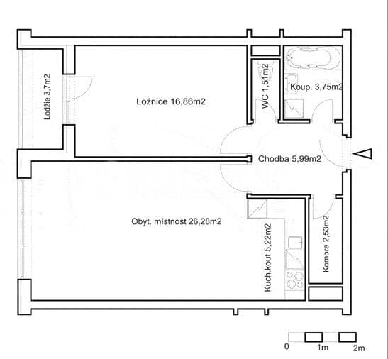 Prenájom bytu 2-izbový 62 m², Nová kolonie, Praha, Praha Prenájom bytu 2-izbový 62 m², Nová kolonie, Praha, Praha