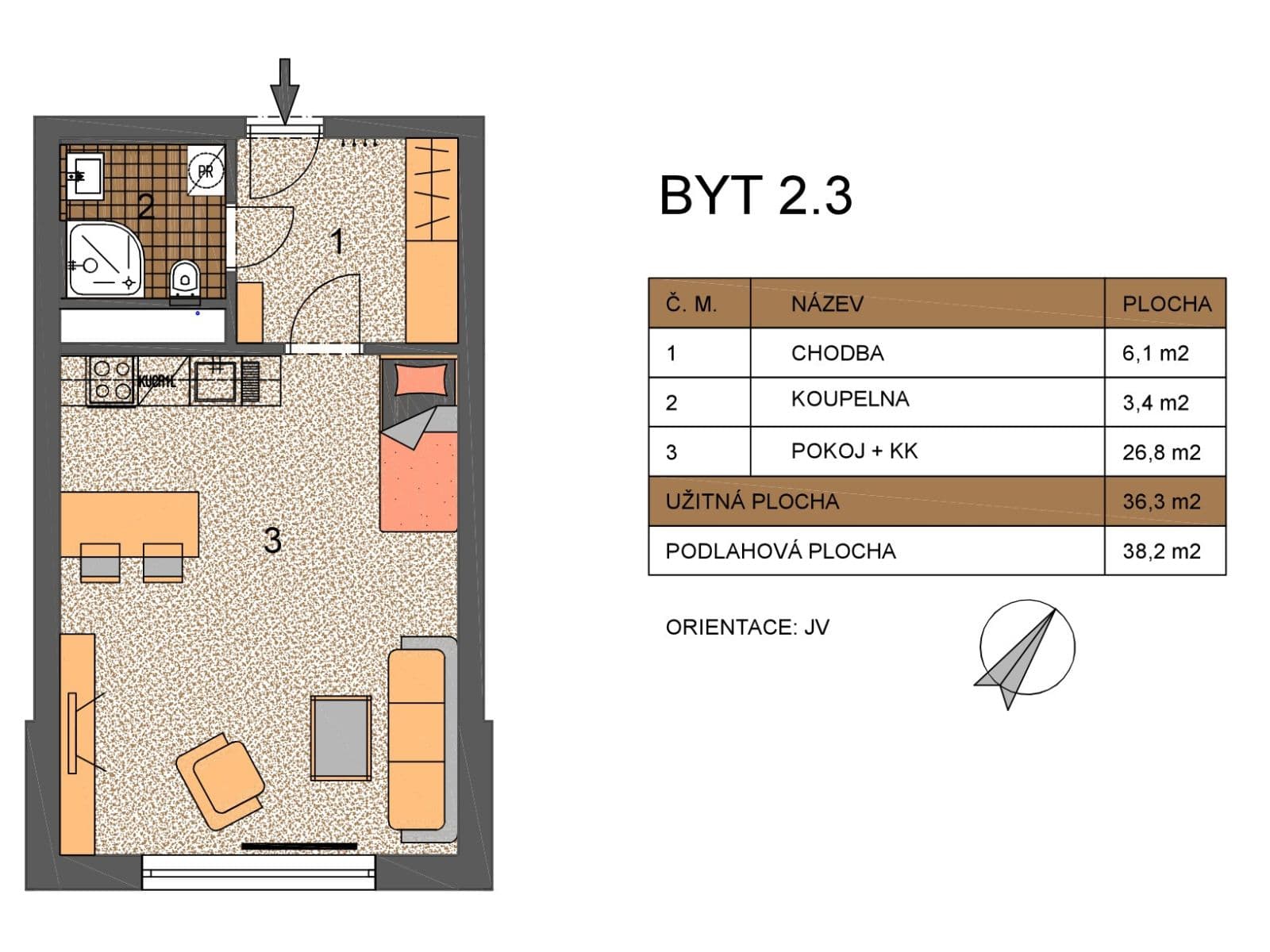 Prenájom bytu 1-izbový 38 m², Kadečkové, Praha, Praha Prenájom bytu 1-izbový 38 m², Kadečkové, Praha, Praha