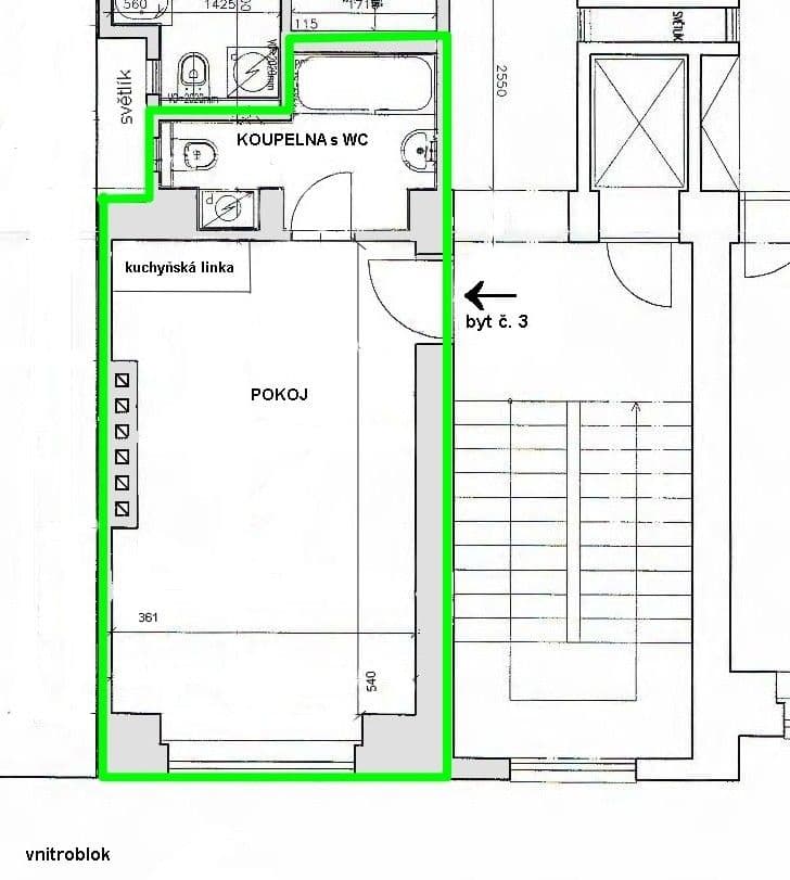 Prenájom bytu 1-izbový 26 m², Přístavní, Praha, Praha Prenájom bytu 1-izbový 26 m², Přístavní, Praha, Praha