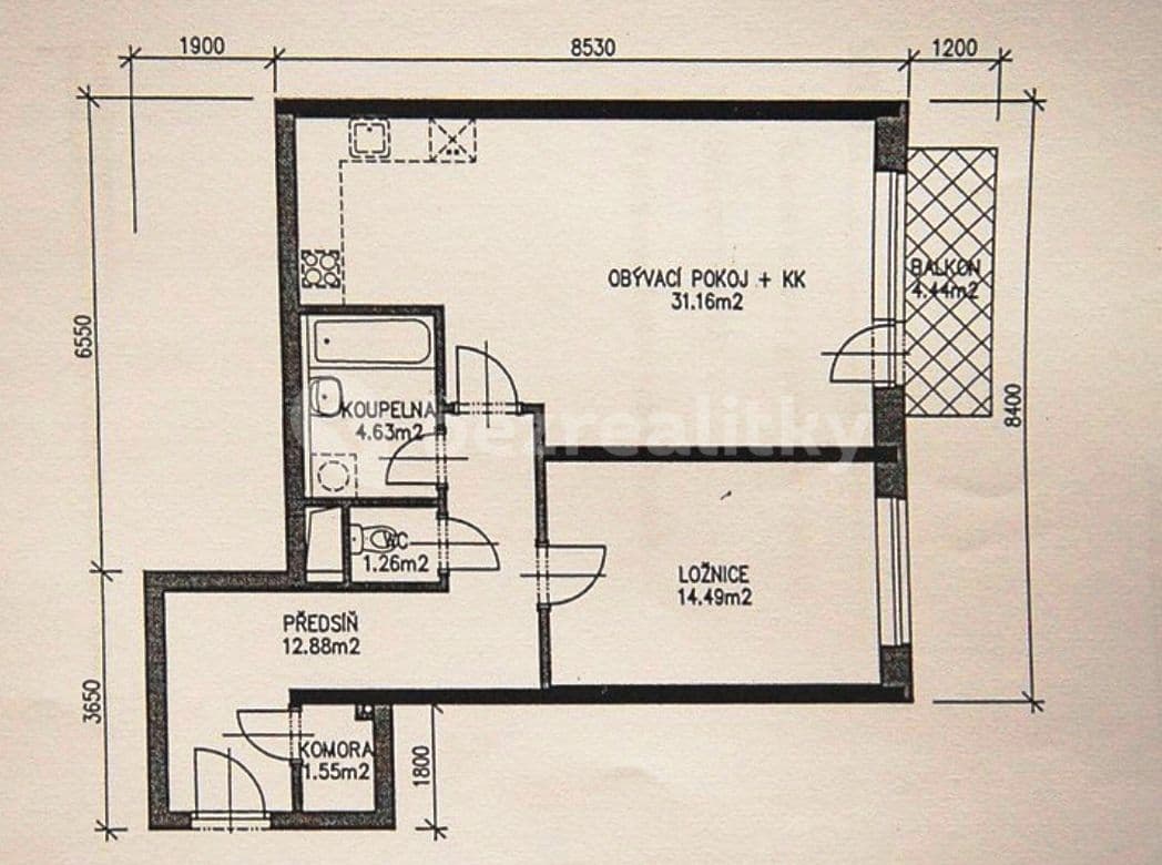 Prenájom bytu 2-izbový 66 m², Budapešťská, Praha, Praha Prenájom bytu 2-izbový 66 m², Budapešťská, Praha, Praha