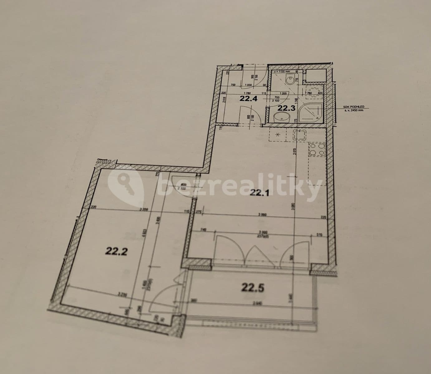 Prenájom bytu 2-izbový 52 m², Mantovská, Praha, Praha Prenájom bytu 2-izbový 52 m², Mantovská, Praha, Praha