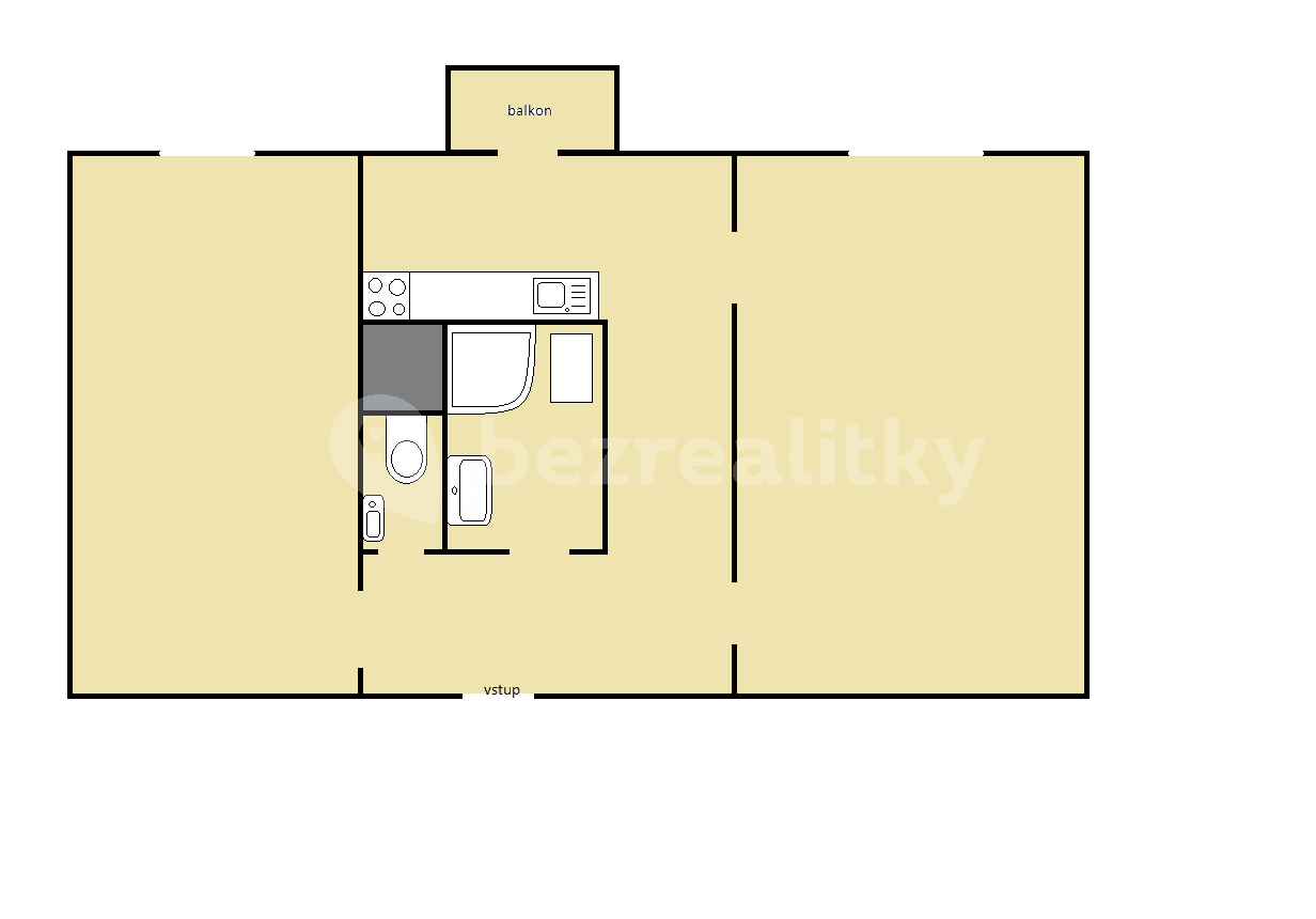 Prenájom bytu 2-izbový 56 m², Na Chodovci, Praha, Praha Prenájom bytu 2-izbový 56 m², Na Chodovci, Praha, Praha