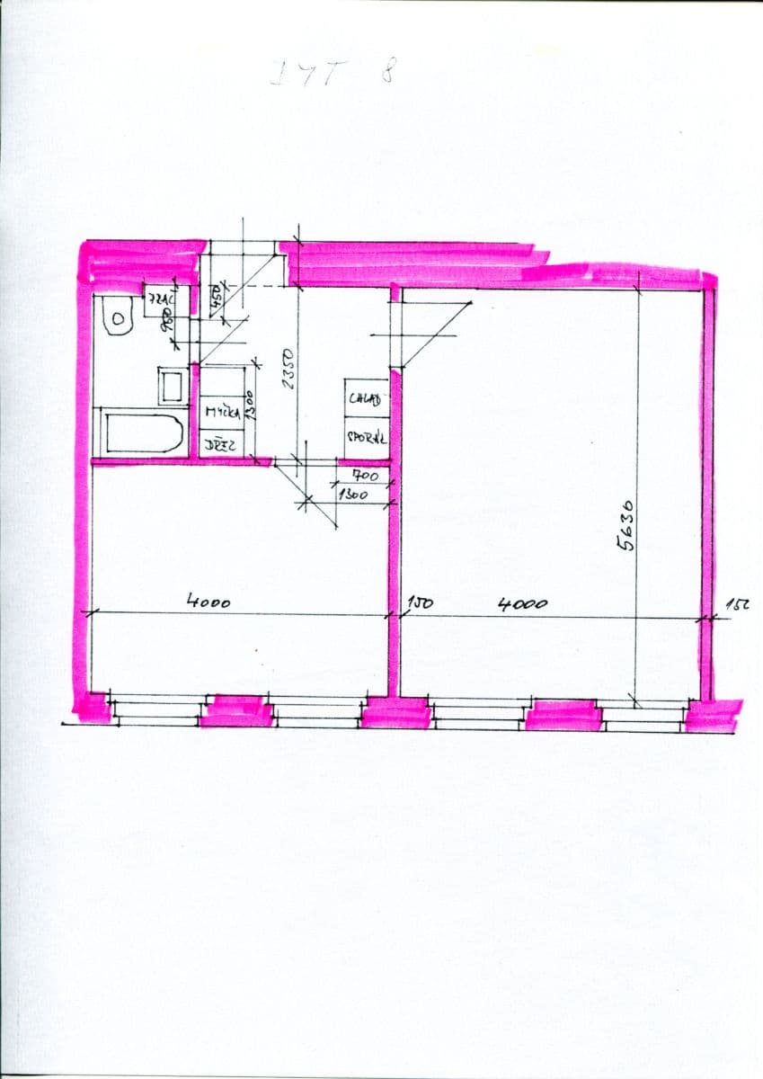 Prenájom bytu 2-izbový 45 m², Šumavská, Praha, Praha Prenájom bytu 2-izbový 45 m², Šumavská, Praha, Praha