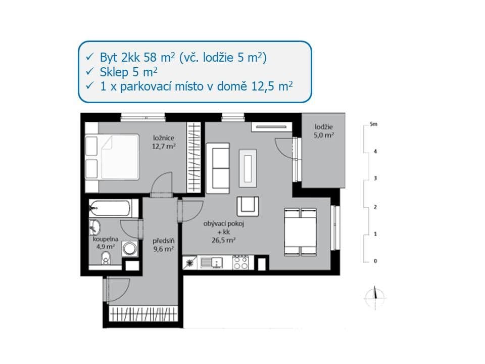 Prenájom bytu 2-izbový 59 m², Svatošových, Praha, Praha Prenájom bytu 2-izbový 59 m², Svatošových, Praha, Praha