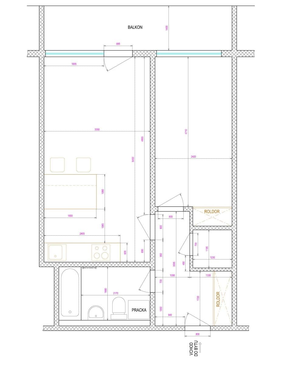 Prenájom bytu 2-izbový 54 m², Pod Harfou, Praha, Praha Prenájom bytu 2-izbový 54 m², Pod Harfou, Praha, Praha
