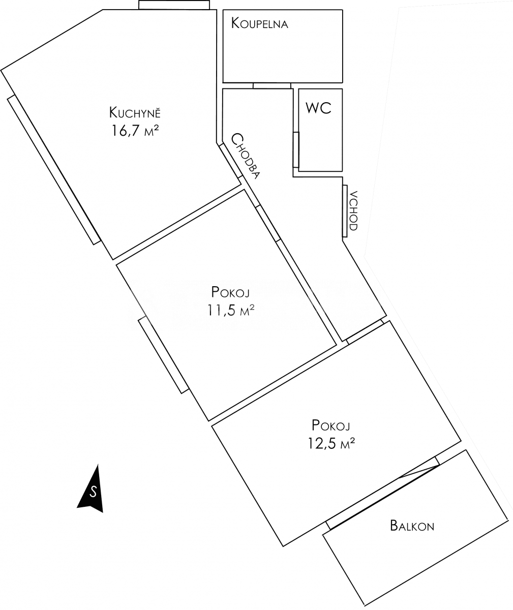 Prenájom bytu 2-izbový 56 m², K Rybníčkům, Praha, Praha Prenájom bytu 2-izbový 56 m², K Rybníčkům, Praha, Praha