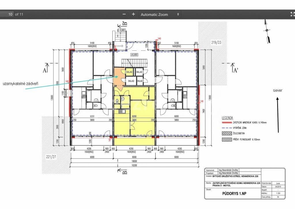 Prenájom bytu 1-izbový 42 m², Hennerova, Praha, Praha Prenájom bytu 1-izbový 42 m², Hennerova, Praha, Praha
