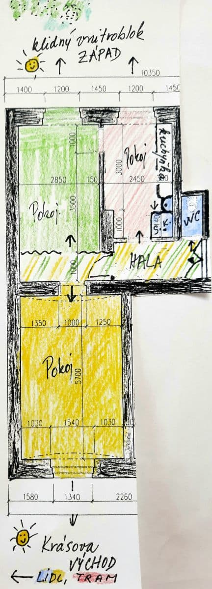 Prenájom bytu 2-izbový 65 m², Krásova, Praha, Praha Prenájom bytu 2-izbový 65 m², Krásova, Praha, Praha