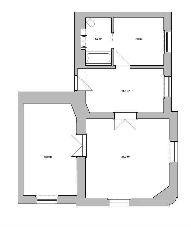 Prenájom bytu 3-izbový 61 m², Jeronýmova, Praha, Praha Prenájom bytu 3-izbový 61 m², Jeronýmova, Praha, Praha