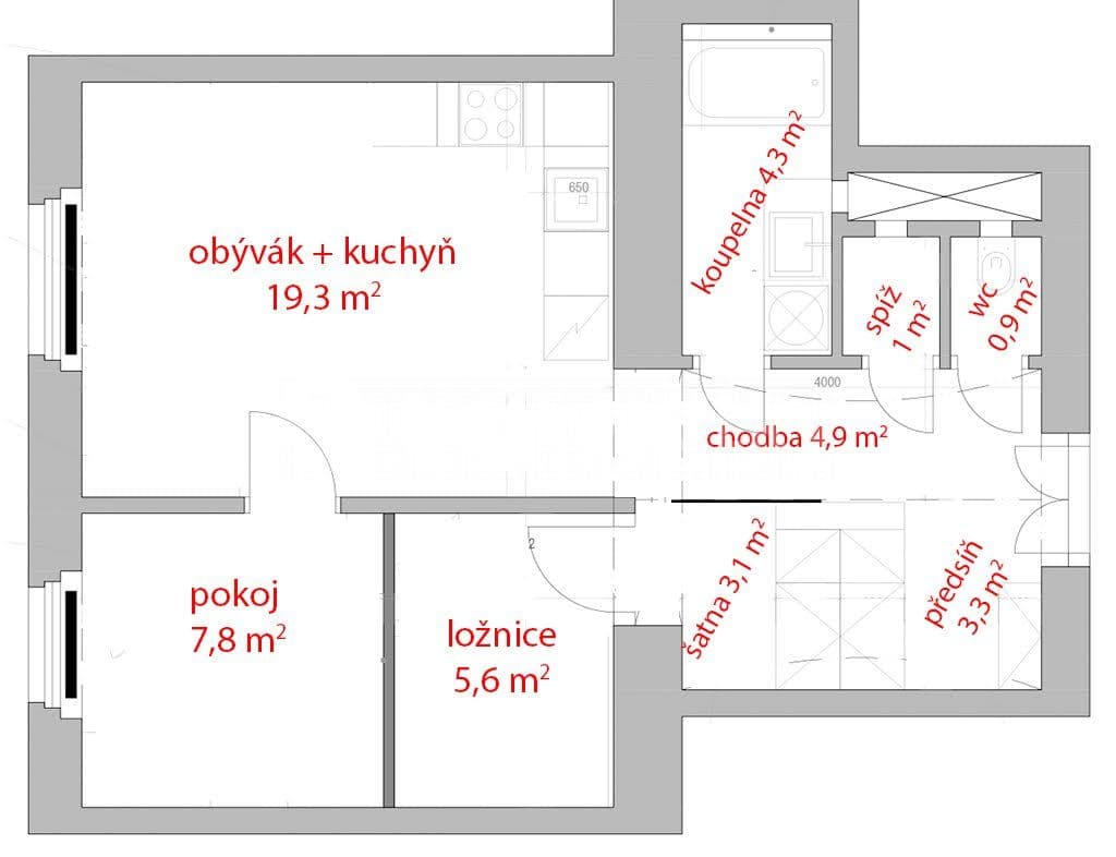 Prenájom bytu 2-izbový 51 m², Musílkova, Praha, Praha Prenájom bytu 2-izbový 51 m², Musílkova, Praha, Praha