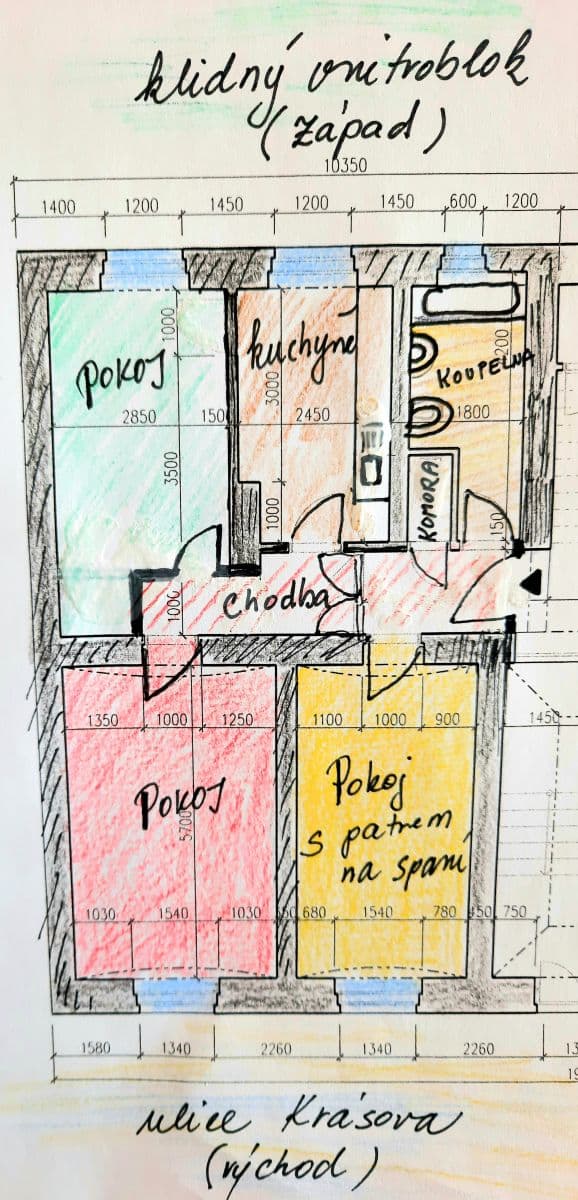 Prenájom bytu 3-izbový 92 m², Krásova, Praha, Praha Prenájom bytu 3-izbový 92 m², Krásova, Praha, Praha