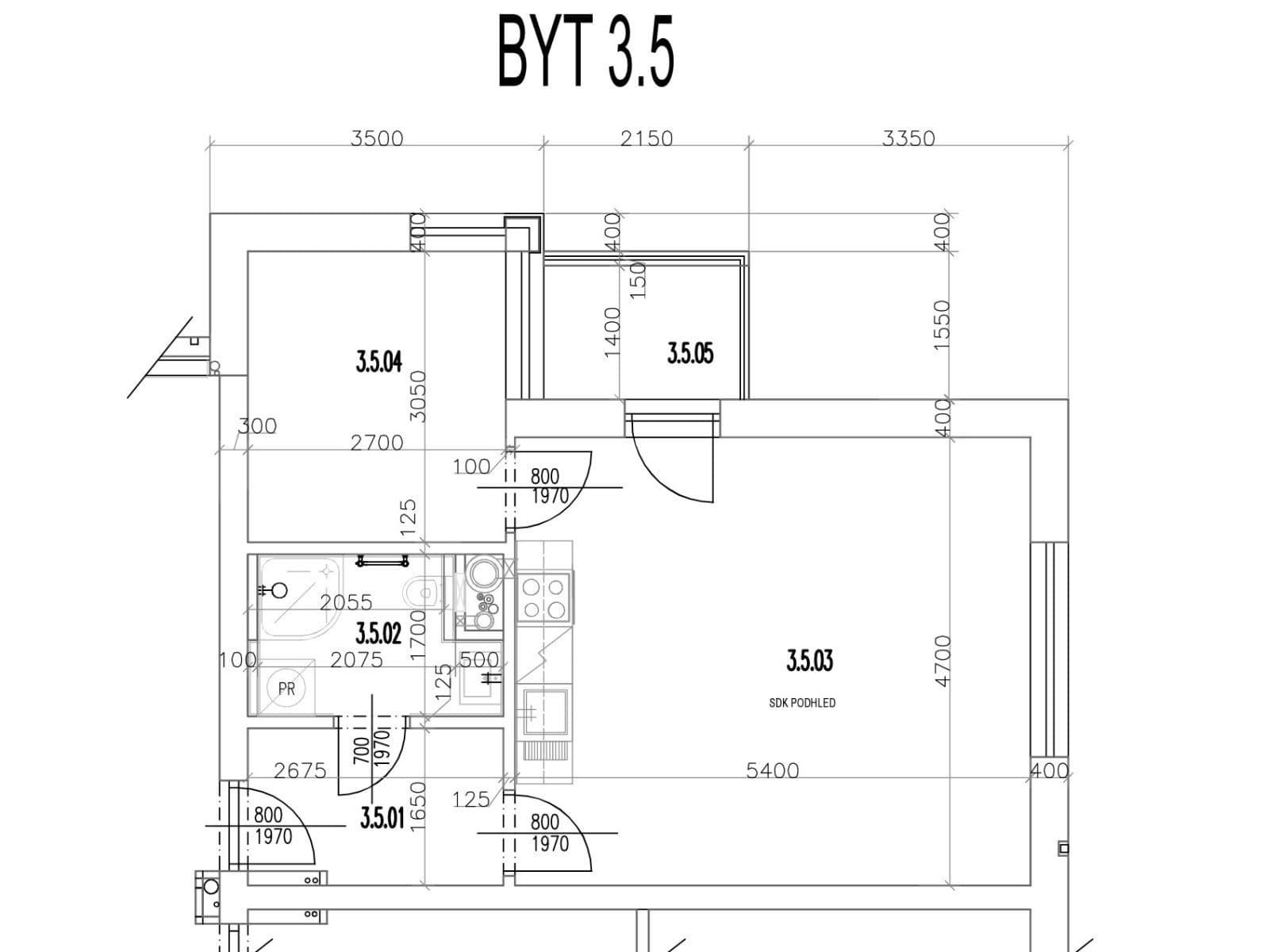 Prenájom bytu 2-izbový 42 m², Kadečkové, Praha, Praha Prenájom bytu 2-izbový 42 m², Kadečkové, Praha, Praha