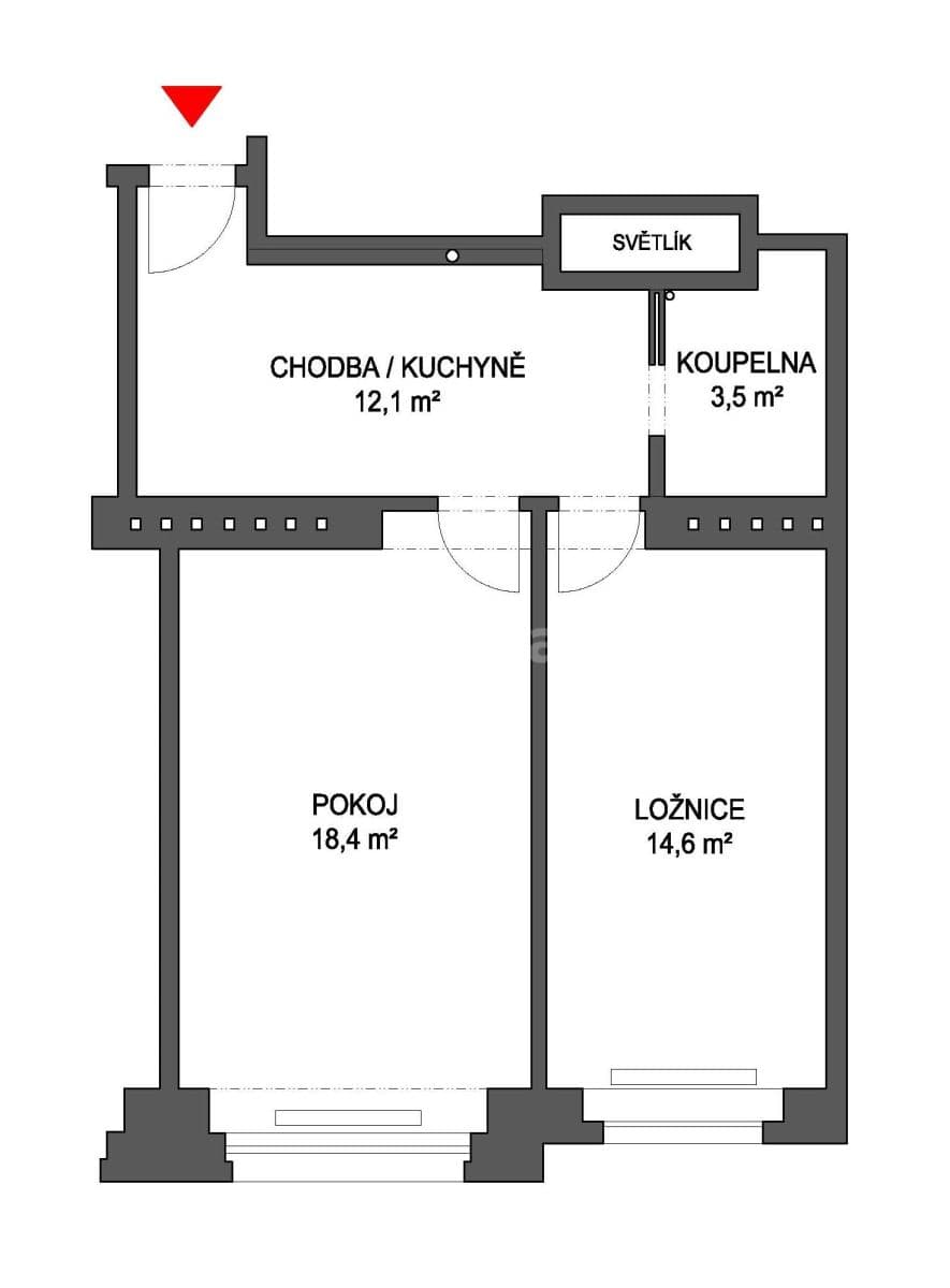 Prenájom bytu 2-izbový 50 m², Podolská, Praha, Praha Prenájom bytu 2-izbový 50 m², Podolská, Praha, Praha