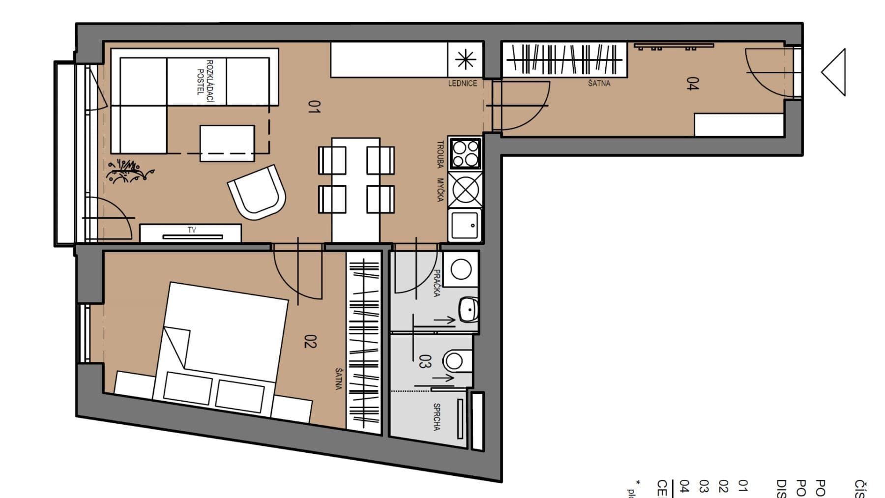 Prenájom bytu 2-izbový 50 m², Křenová, Brno, Jihomoravský kraj Prenájom bytu 2-izbový 50 m², Křenová, Brno, Jihomoravský kraj