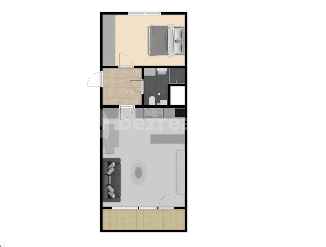 Prenájom bytu 2-izbový 49 m², Brichtova, Praha, Praha Prenájom bytu 2-izbový 49 m², Brichtova, Praha, Praha