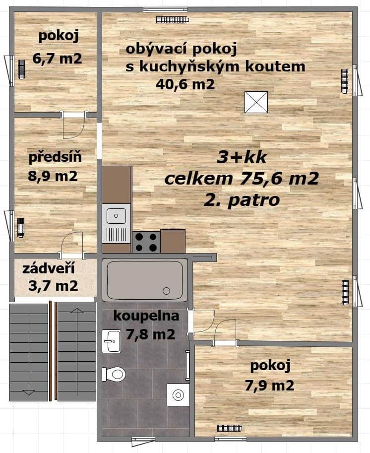 Prenájom bytu 3-izbový 75 m², K Havlínu, Praha, Praha Prenájom bytu 3-izbový 75 m², K Havlínu, Praha, Praha