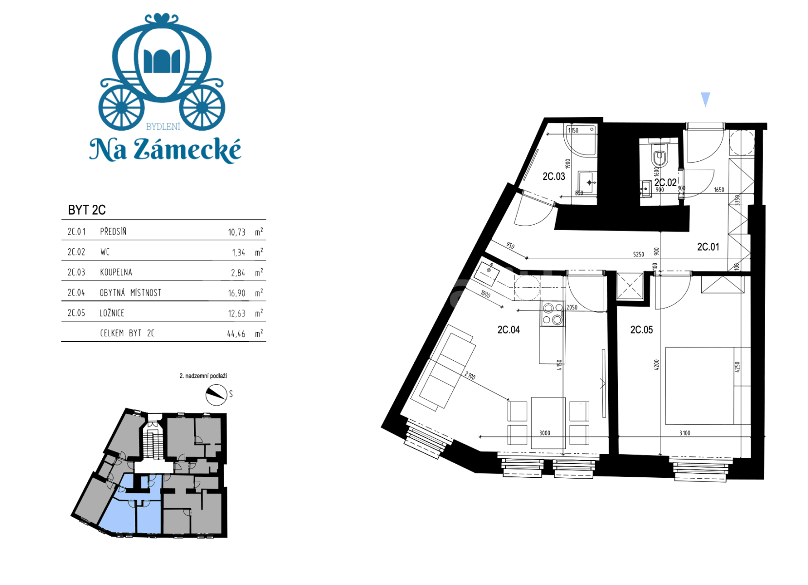 Prenájom bytu 2-izbový 45 m², Na Zámecké, Praha, Praha Prenájom bytu 2-izbový 45 m², Na Zámecké, Praha, Praha