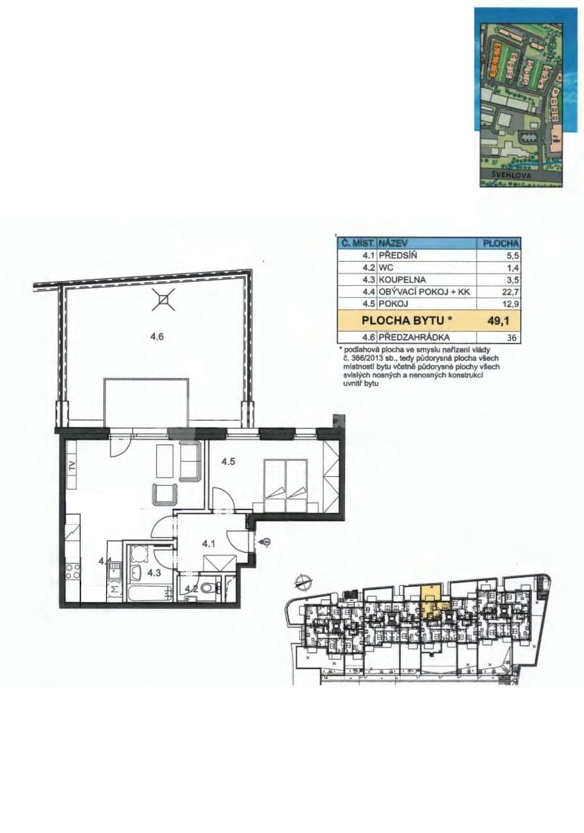 Prenájom bytu 2-izbový 49 m², Rychtáře Petříka, Praha, Praha Prenájom bytu 2-izbový 49 m², Rychtáře Petříka, Praha, Praha