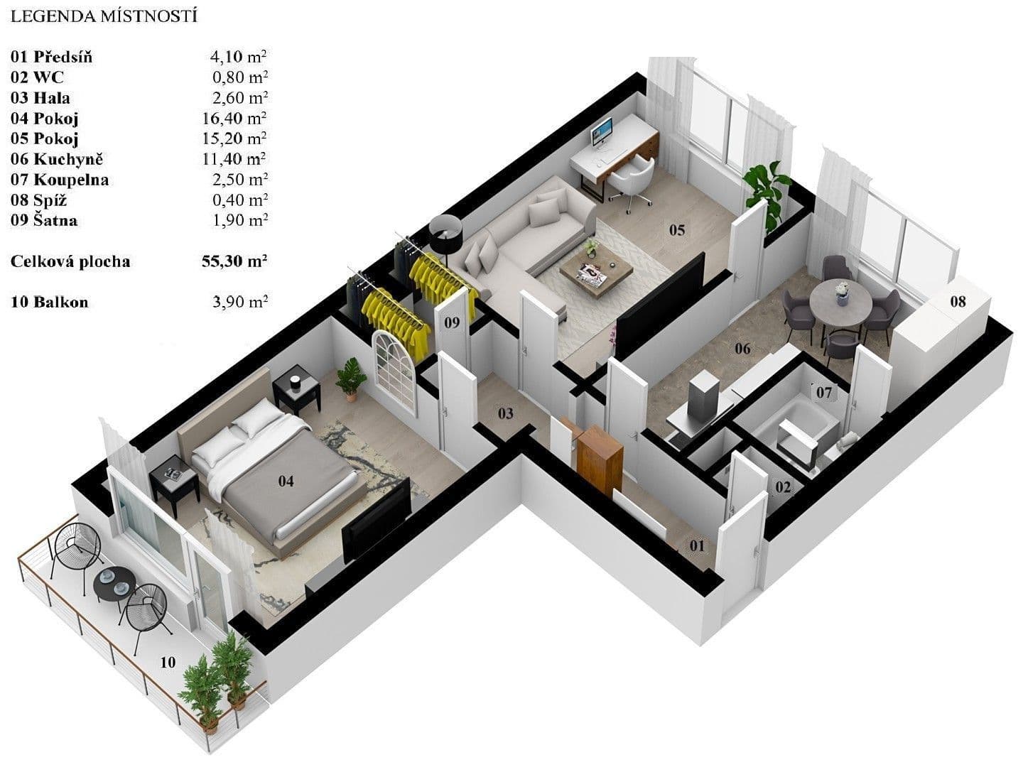 Prenájom bytu 2-izbový 61 m², Barvy, Brno, Jihomoravský kraj Prenájom bytu 2-izbový 61 m², Barvy, Brno, Jihomoravský kraj