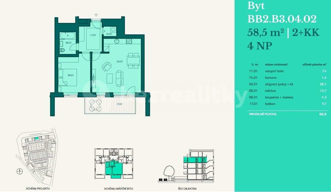 Prenájom bytu 2-izbový 62 m², Duslova, Beroun, Středočeský kraj Prenájom bytu 2-izbový 62 m², Duslova, Beroun, Středočeský kraj