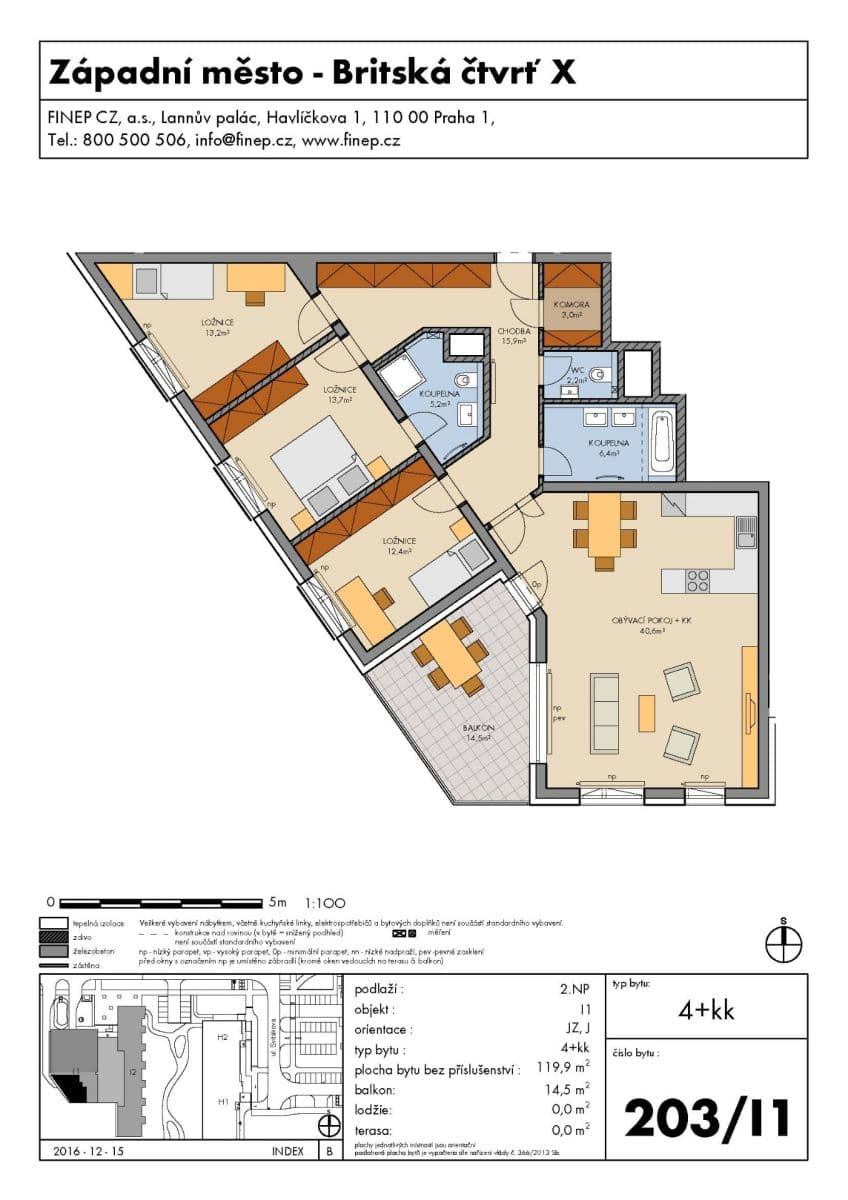 Prenájom bytu 4-izbový 120 m², Medunova, Praha, Praha Prenájom bytu 4-izbový 120 m², Medunova, Praha, Praha