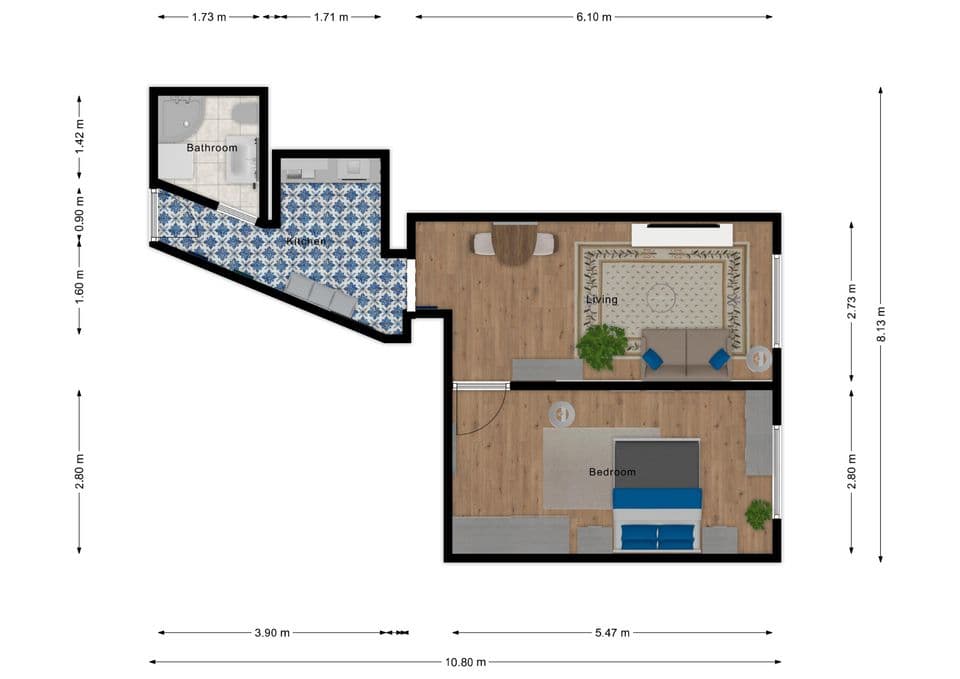 Prenájom bytu 2-izbový 44 m², Ruská, Praha, Praha Prenájom bytu 2-izbový 44 m², Ruská, Praha, Praha