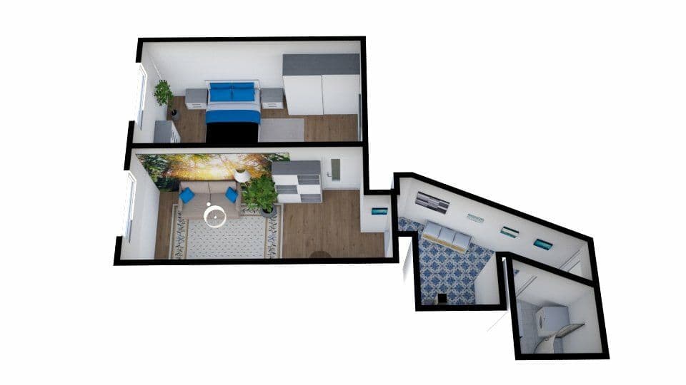 Prenájom bytu 2-izbový 44 m², Ruská, Praha, Praha Prenájom bytu 2-izbový 44 m², Ruská, Praha, Praha